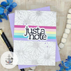 Simon Says Clear Stamp Gerbera Daisy Background sss102014 In My Heart Just a Note Card