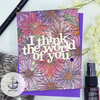 Simon Says Clear Stamp Gerbera Daisy Background sss102014 In My Heart Think the World of You Card