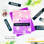 Simon Says Clear Stamp Gerbera Daisy Background sss102014 In My Heart Thinking of You Card  | color-code:ALT05
