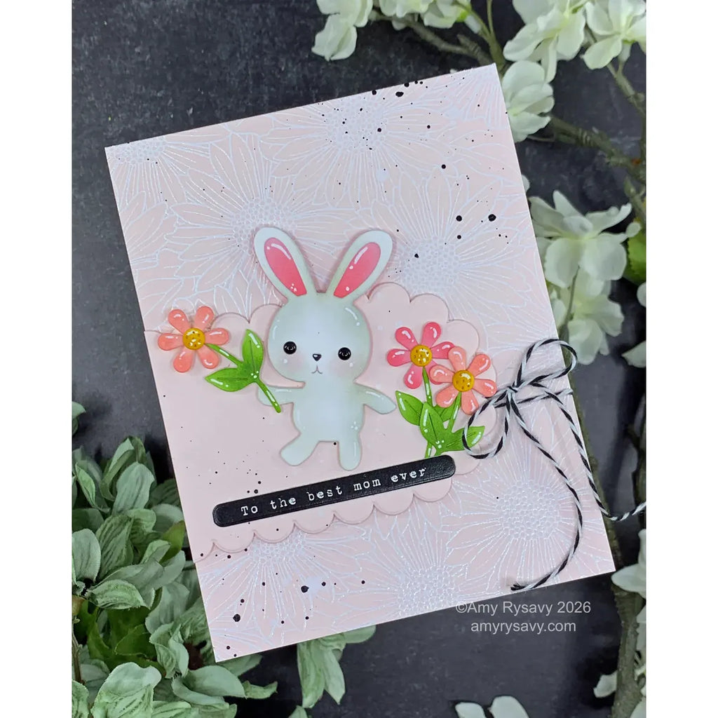 Simon Says Clear Stamp Gerbera Daisy Background sss102014 In My Heart bunny | color-code:ALT08