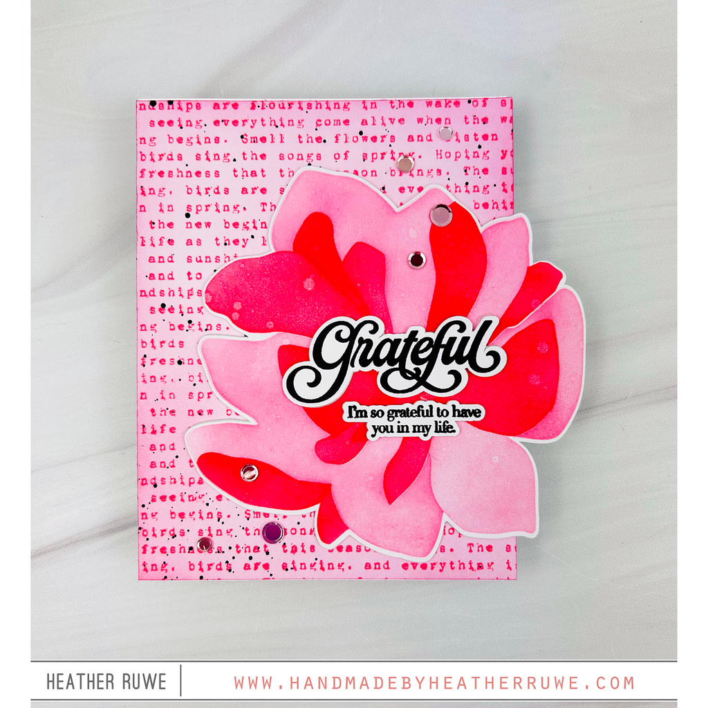 Simon Says Clear Stamp Nature in Bloom 1378ss In My Heart Grateful Card Heather Ruwe | color-code:ALT07