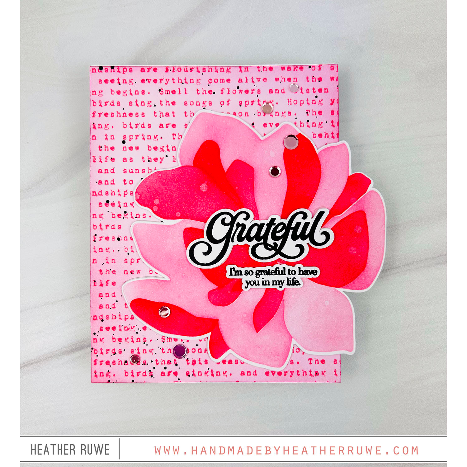 Simon Says Clear Stamp Nature in Bloom 1378ss In My Heart Grateful Card Heather Ruwe | color-code:ALT07