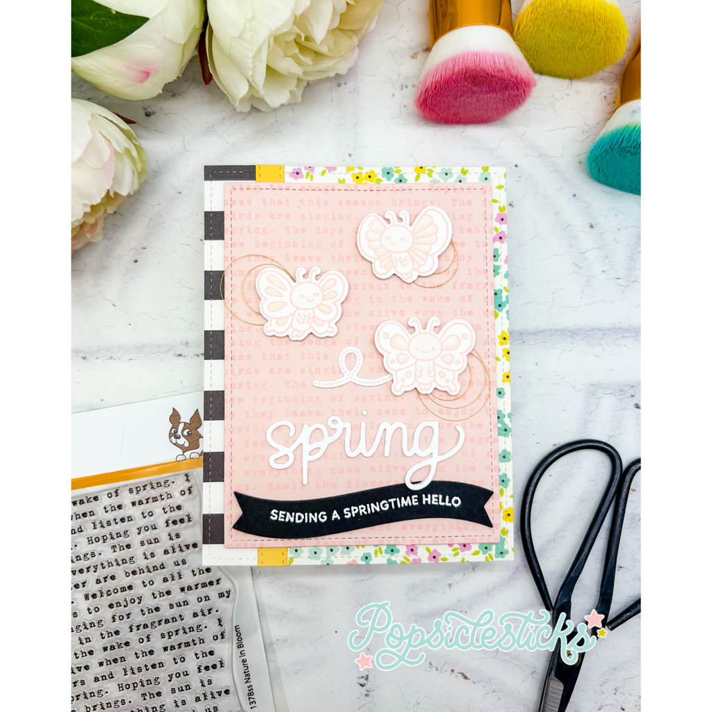 Simon Says Clear Stamp Nature in Bloom 1378ss In My Heart Spring Card
