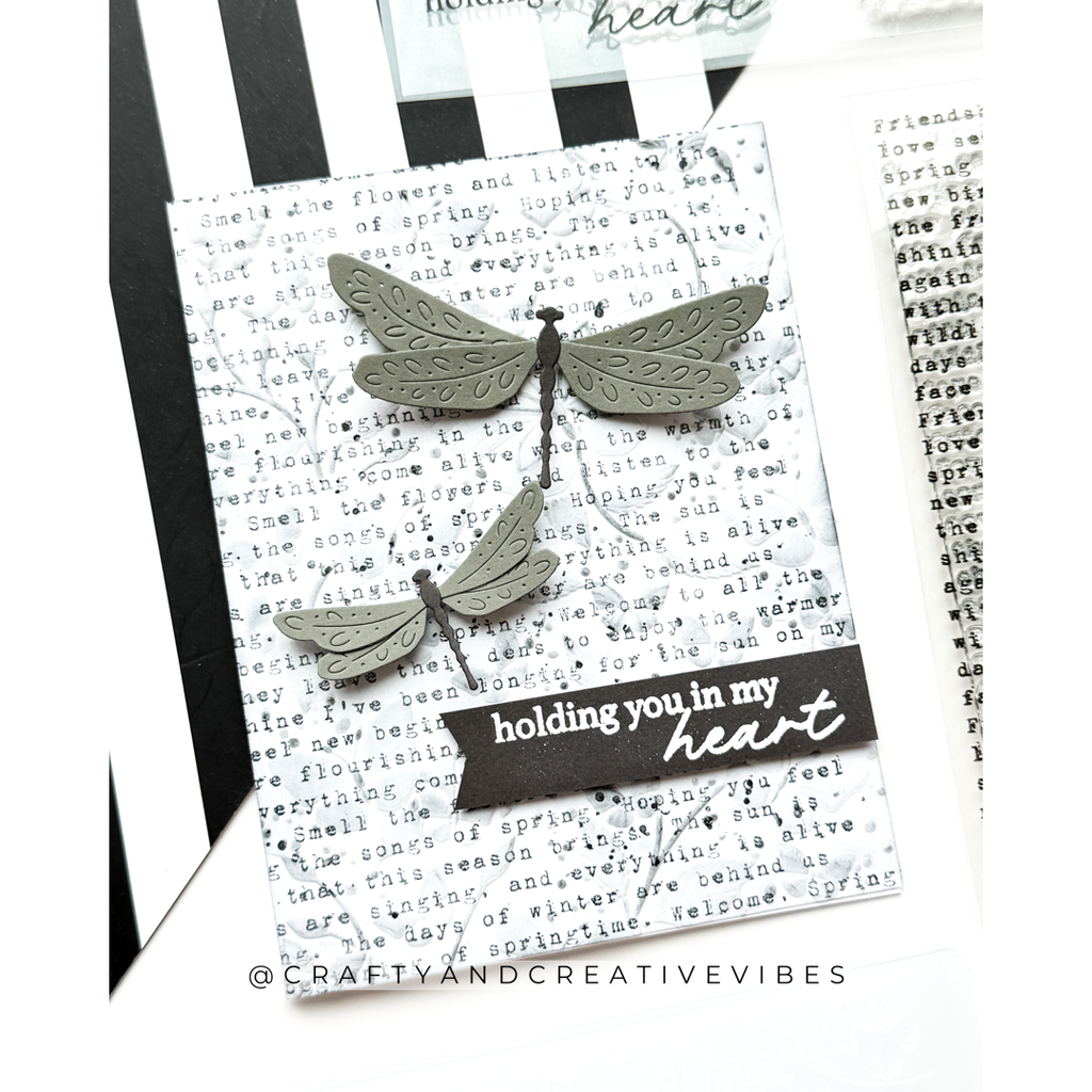 Simon Says Clear Stamp Nature in Bloom 1378ss In My Heart Sympathy Card