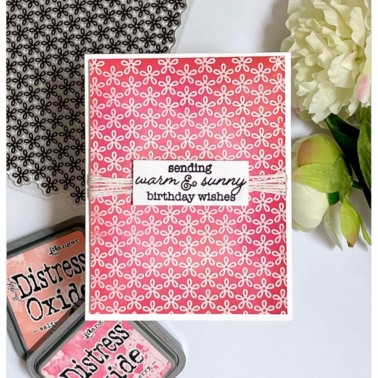 Simon Says Clear Stamp Petite Petal Background 1346ss Always There Birthday Card Barb Engler