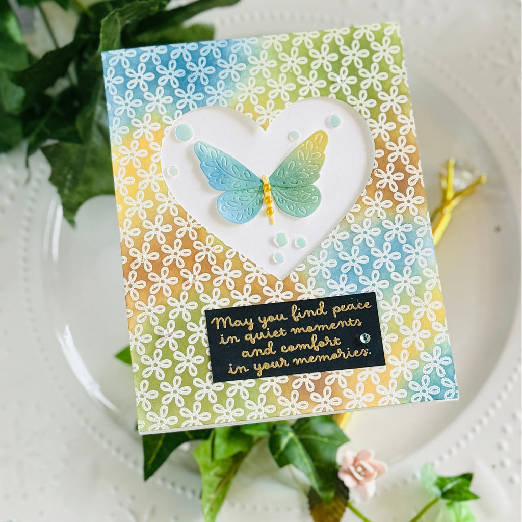 Simon Says Clear Stamp Petite Petal Background 1346ss Always There Sympathy Card Kailash Naidoo
