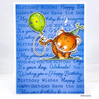 Simon Says Clear Stamp Scripty Birthday Background 1270ss STAMPtember Tiger Birthday Card Cindy Norberg