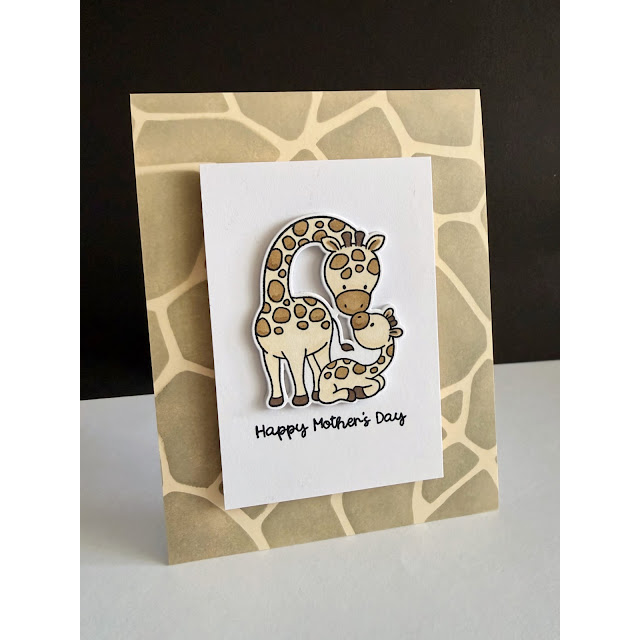 Simon Says Clear Stamps A Mother's Love 3396ssc In My Heart Giraffe Mother's Day Card Lisa Addesa | color-code:ALT03