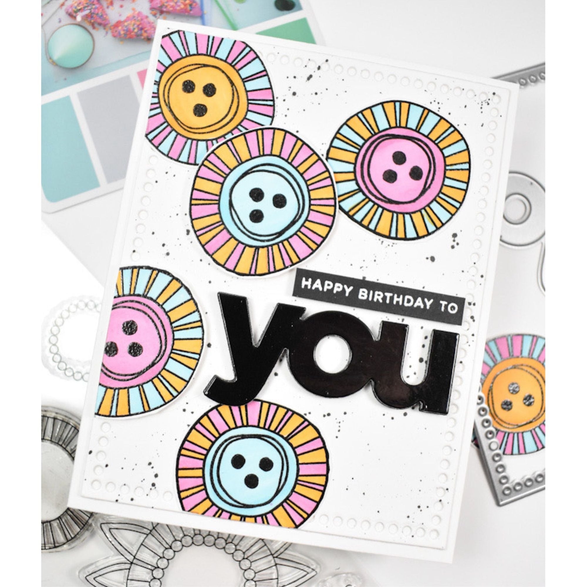 Simon Says Clear Stamps Artsy Florals 2083ssc Sweet Wishes Birthday Card Tracy Ware | color-code:ALT02