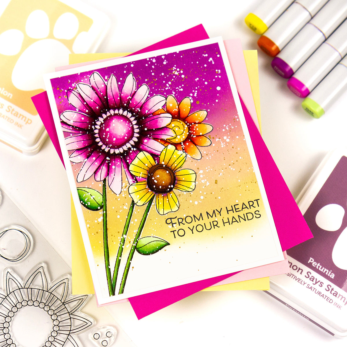 Simon Says Clear Stamps Artsy Florals 2083ssc Sweet Wishes Friend Card Rachel Alvarado | color-code:ALT01