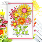 Simon Says Clear Stamps Artsy Florals 2083ssc Sweet Wishes Friend Card Suzy Plantamura