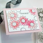 Simon Says Clear Stamps Artsy Florals 2083ssc Sweet Wishes Thanks Card Karen Downs