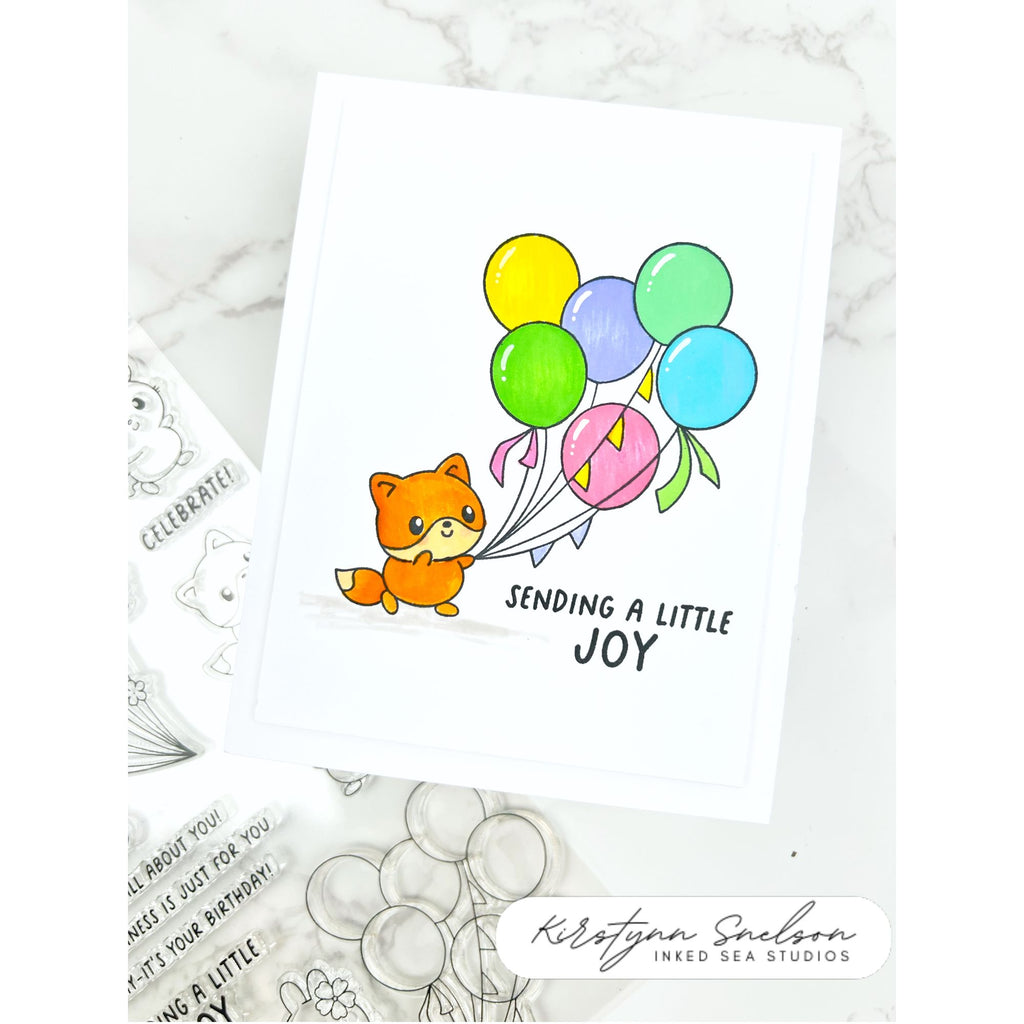 Simon Says Clear Stamps Balloon Critters 2375ssc Shine On Joe Sysavath Sending Joy Card