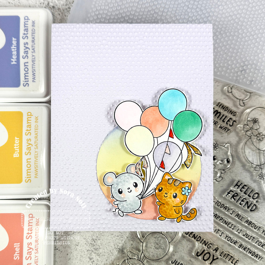 Simon Says Clear Stamps Balloon Critters 2375ssc Shine On Noral Noll Circle Opening Card
