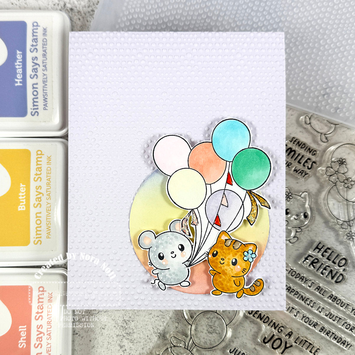 Simon Says Clear Stamps Balloon Critters 2375ssc Shine On Noral Noll Circle Opening Card