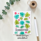 Simon Says Clear Stamps Chill Vibes 2408msc Shine On Christine Giancaspro Leafy Summer Card