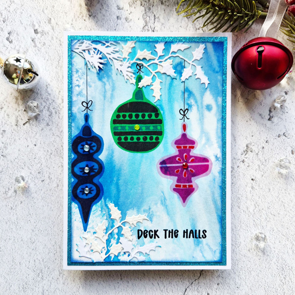 Simon Says Clear Stamps Christmas Ornaments 2466msc Sending Cheer Jane Tyrell Holiday Card | color-code:ALT02