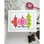 Simon Says Clear Stamps Christmas Ornaments 2466msc Sending Cheer Karen Downs Stitched Outline Holiday Card