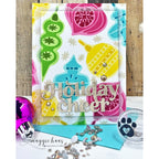 Simon Says Clear Stamps Christmas Ornaments 2466msc Sending Cheer Maggie Haas Bright Holiday Card