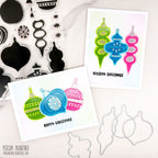 Simon Says Clear Stamps Christmas Ornaments 2466msc Sending Cheer Miriam Prantner Embossed Holiday Cards