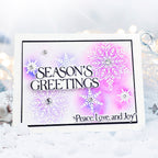 Simon Says Clear Stamps Christmas Star Flakes 2413ssc Heidi Crowl Bright Snowflakes Holiday Card | color-code:ALT06
