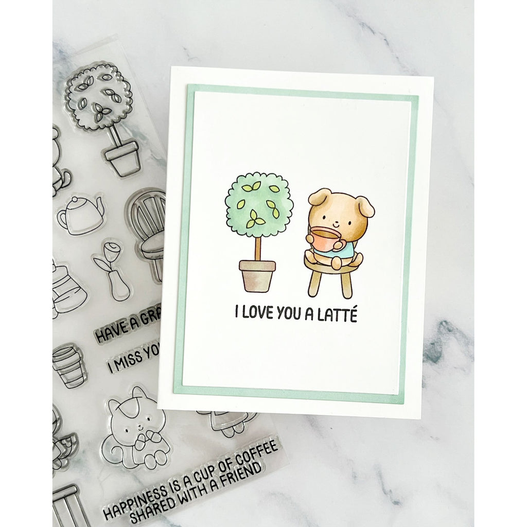 Simon Says Clear Stamps Coffee With Friends 2219ssc Every Happiness Deniz Do Love You a Latte Card