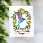 Simon Says Clear Stamps Daisy Frame 2415ssc Every Happiness Carol Hintermeier Hummingbird Birthday Card