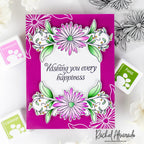 Simon Says Clear Stamps Daisy Frame 2415ssc Every Happiness Rachel Alvarado Fucshia Card