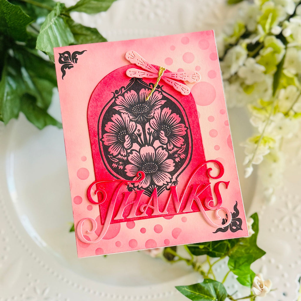 Simon Says Clear Stamps Deco Blossoms 1403ssc Kailash Naidoo Glowing Thanks Card