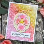 Simon Says Clear Stamps Deco Blossoms 1403ssc Shari Carroll Warm Tones Card
