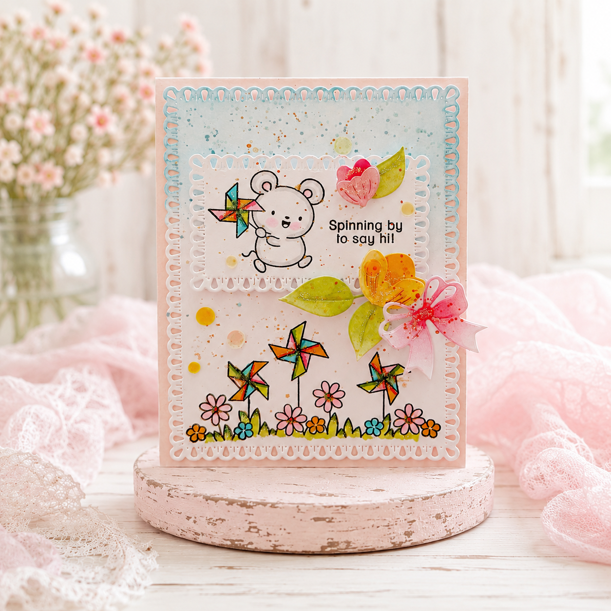 Simon Says Clear Stamps Easy Breezy 3383ssc Every Happiness Melissa Phillips Sweet Twirler Card