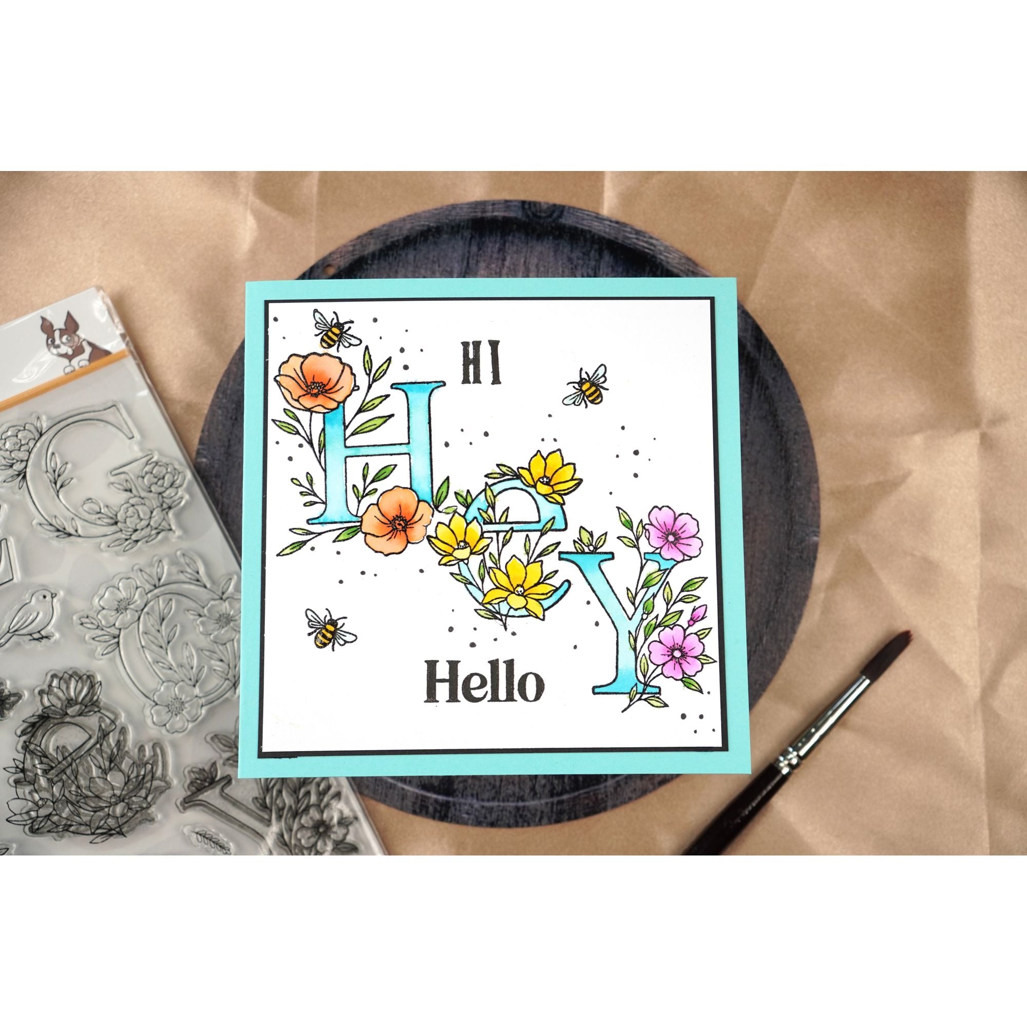 Simon Says Clear Stamps Floral Word Builder 2406ssc Always There Hey Hello Card Natasha Foote