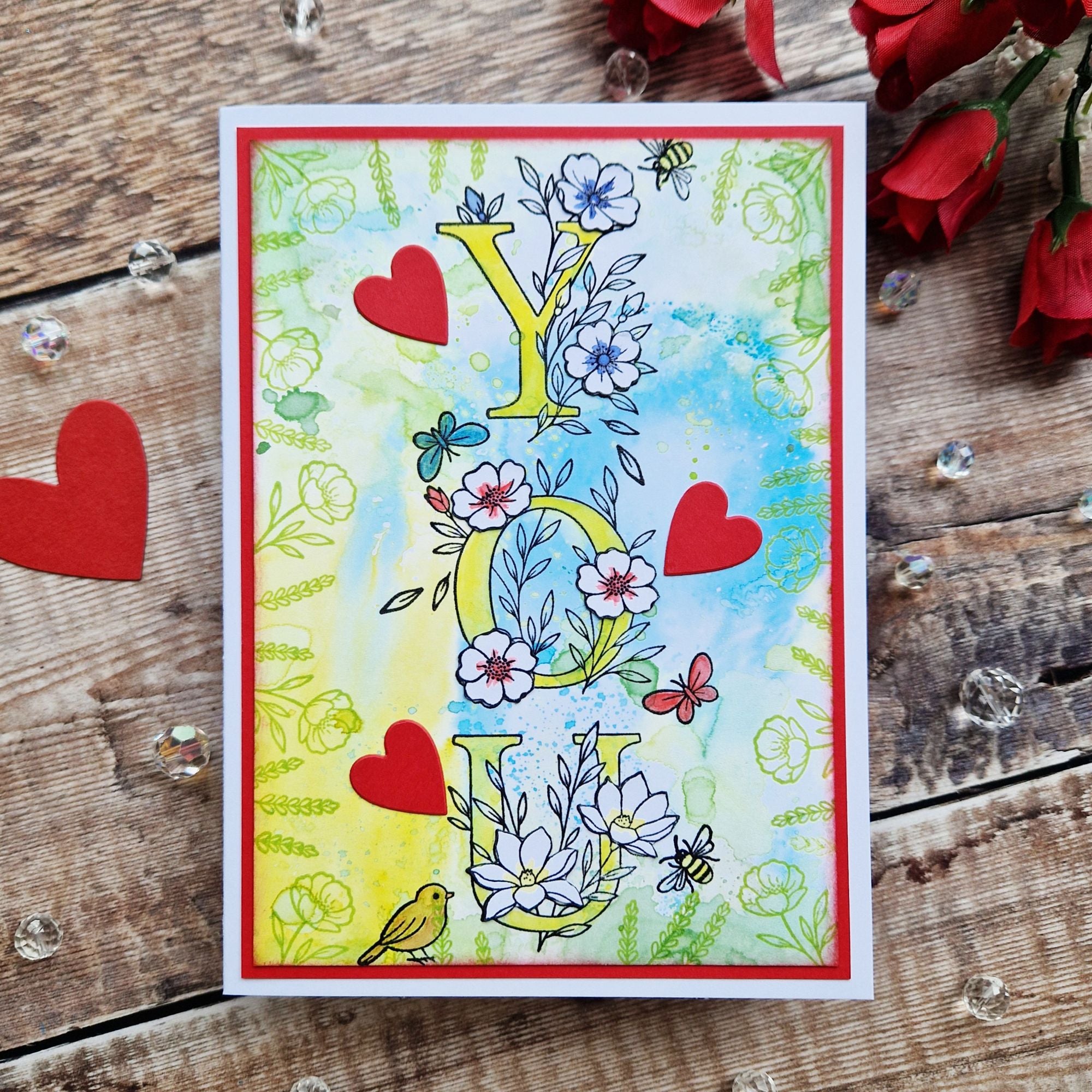 Simon Says Clear Stamps Floral Word Builder 2406ssc Always There Love You Card Jane Tyrell