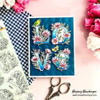 Simon Says Clear Stamps Floral Word Builder 2406ssc Always There Love and Bird Card Heejung Hunsberger