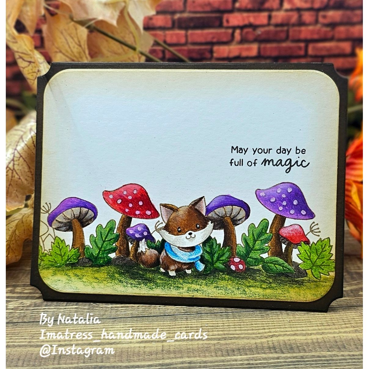 Simon Says Clear Stamps Foxy Friends 3471ssc Stamptember Natalia Alton Fox Magic Mushrooms Card