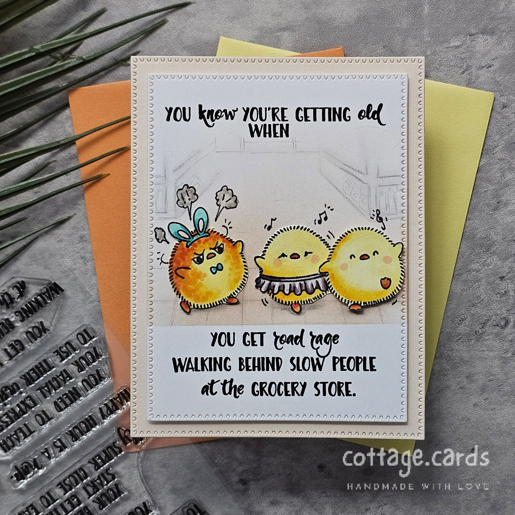 Simon Says Clear Stamps Getting Old 2309ssc In My Heart Funny Birthday Card