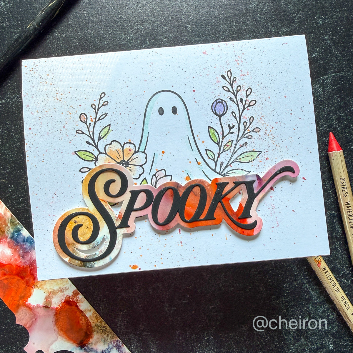Simon Says Clear Stamps Haunted Garden 2458ssc Stamptember Cheiron Brandon Cute and Spooky Card