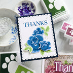 Simon Says Clear Stamps Heirloom Roses 2402ssc Always There Thanks Blue Roses Card Ann-Marie Trapani