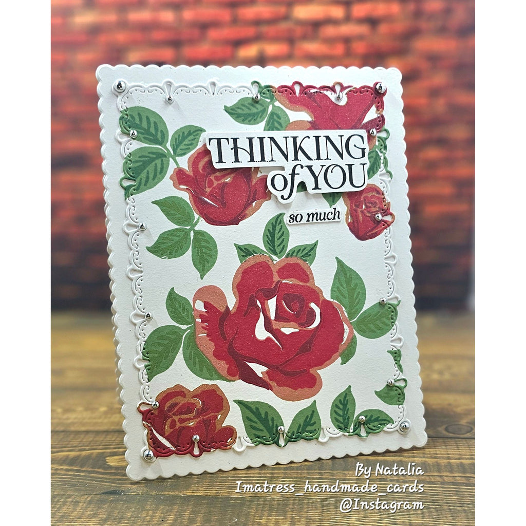Simon Says Clear Stamps Heirloom Roses 2402ssc Always There Thinking of You Card Natlalia Alton