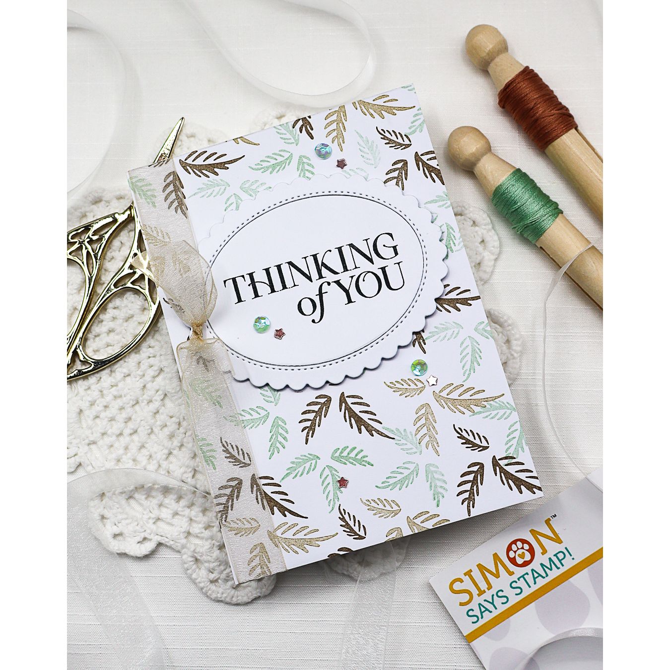 Simon Says Clear Stamps Heirloom Roses 2402ssc Always There Thinking of You Card Rachel Finn