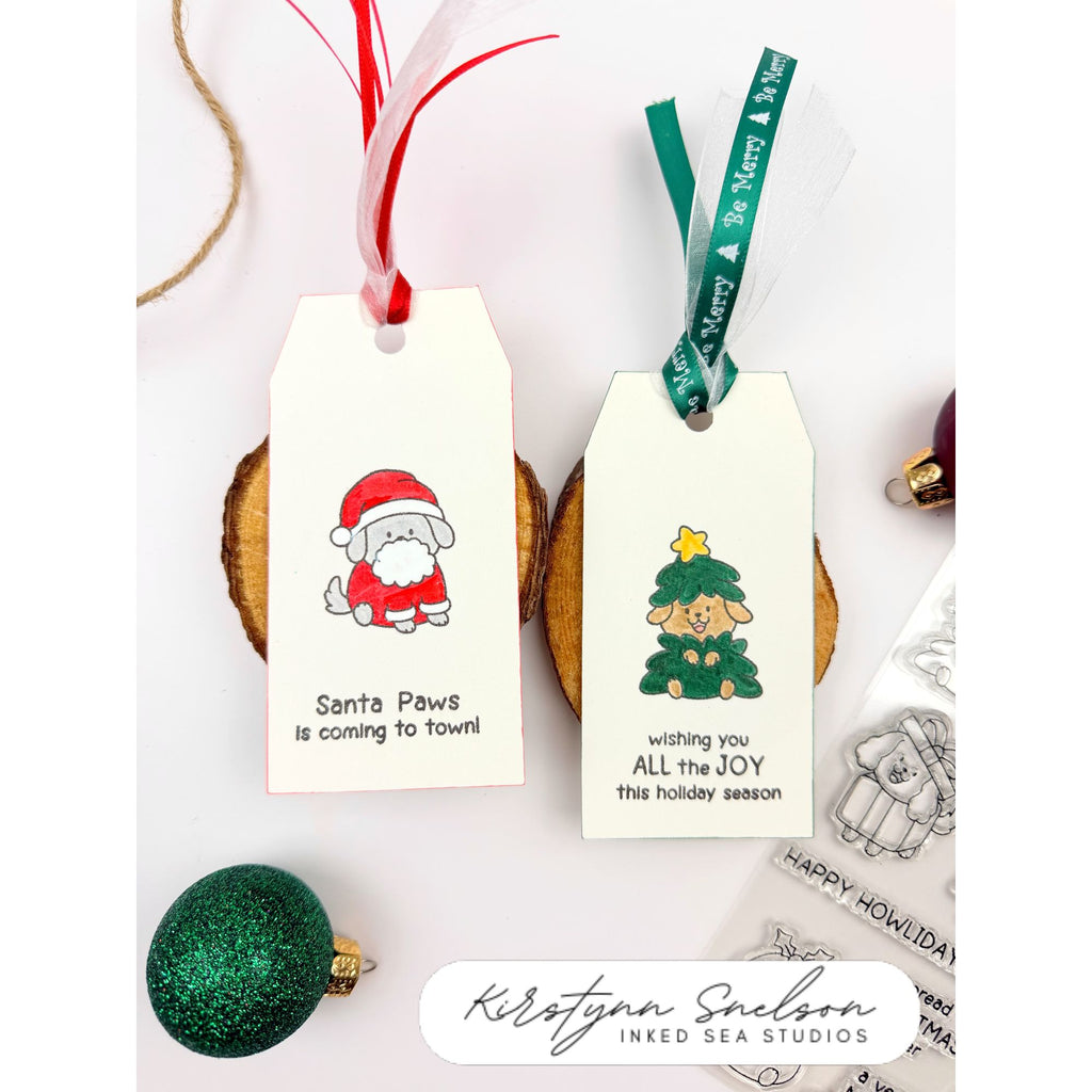 Simon Says Clear Stamps Howliday Joy 3500ssc Sending Cheer Kirstynn Snelson Cute Critter Christmas Tags