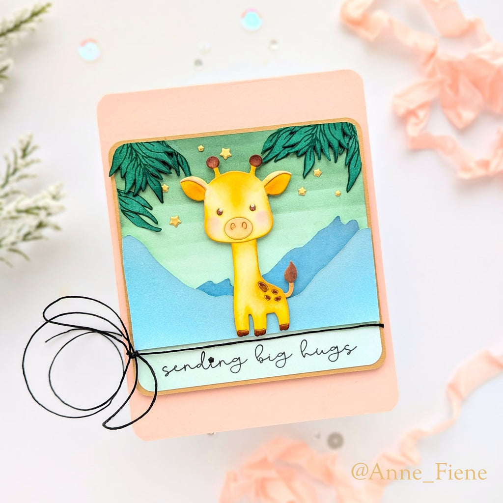 Simon Says Clear Stamps Keep Palm 2355ssc Always There Giraffe Hugs Card Anne Fiene
