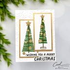 Simon Says Clear Stamps Layering Christmas Trees 2418ssc Stamptember Carol Hintermeier Green Trees Card