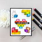Simon Says Clear Stamps Let's Connect 2185ssc In My Heart Bright Block Card