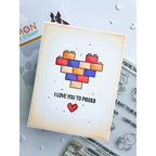 Simon Says Clear Stamps Let's Connect 2185ssc In My Heart Love You to Pieces Card
