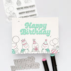Simon Says Clear Stamps Let's Shellebrate 3221ssc In My Heart Line of Turtles Birthday Card