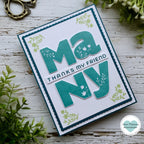 Simon Says Clear Stamps Lettered Many Thanks 3391ssc Shine On Many Thanks Card Karen Maldanado