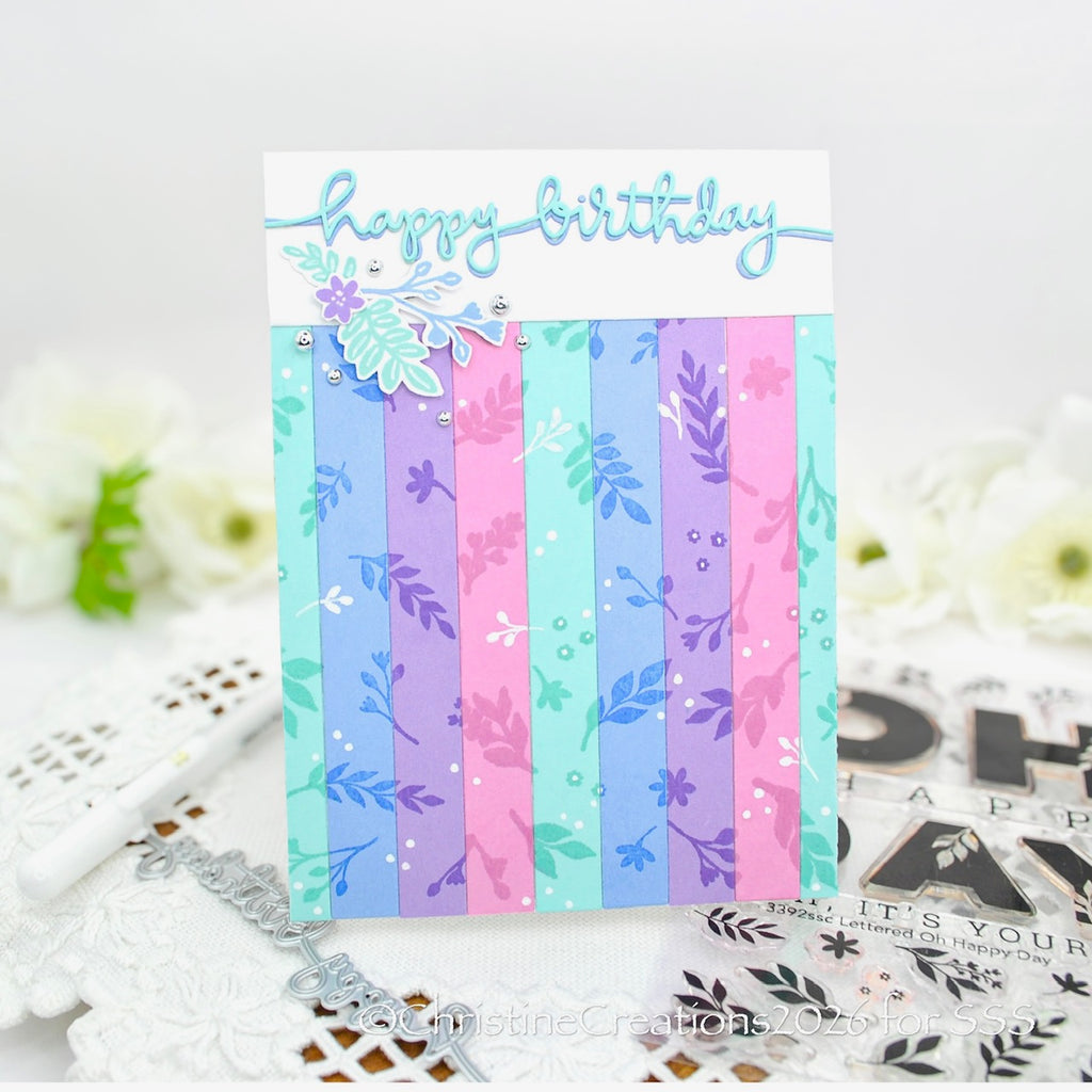 Simon Says Clear Stamps Lettered Oh Happy Day 3392ssc Always There Birthday Christine Okken