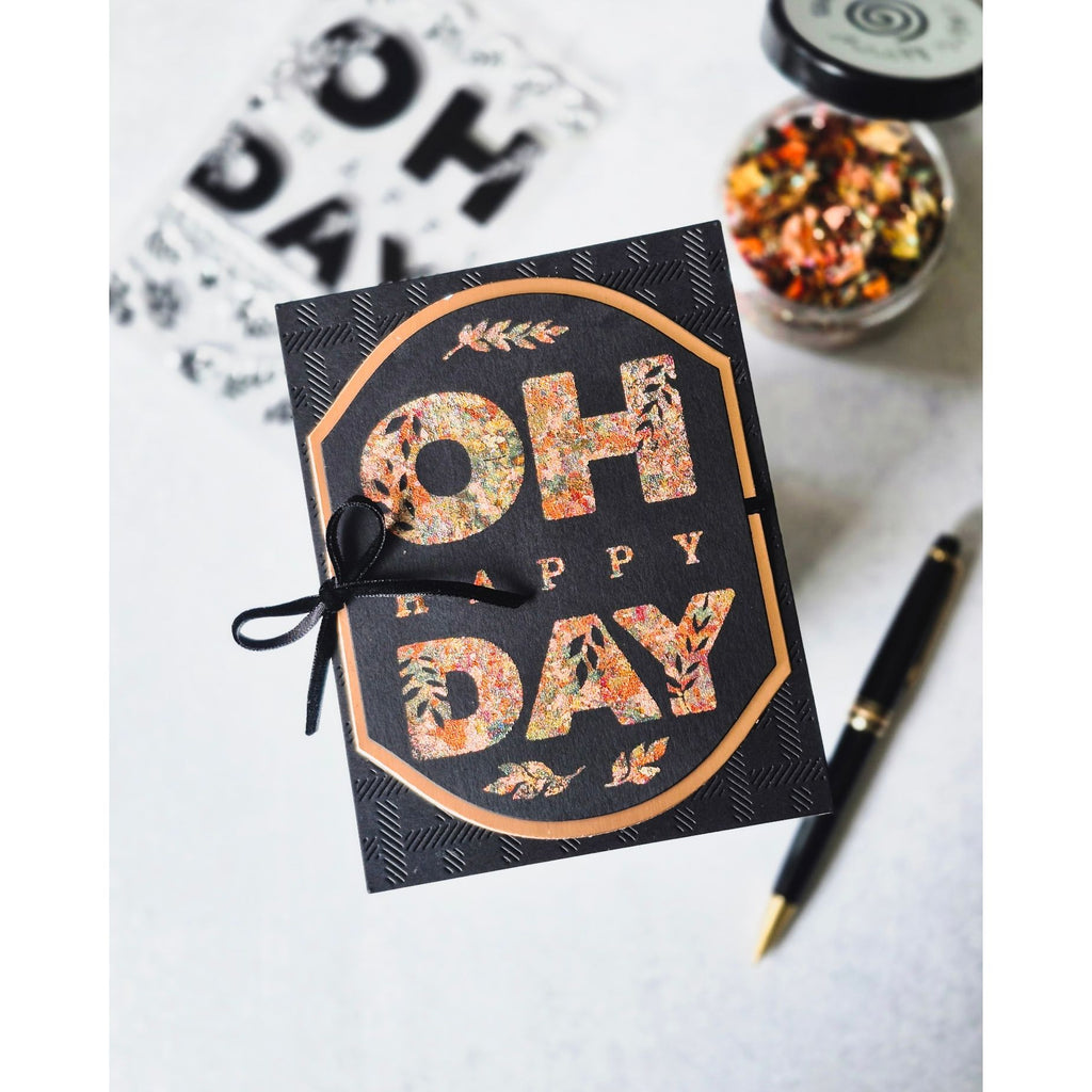 Simon Says Clear Stamps Lettered Oh Happy Day 3392ssc Always There Contrast Card Anaelly Lopez