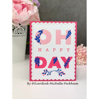 Simon Says Clear Stamps Lettered Oh Happy Day 3392ssc Always There Scalloped Card Michelle Peckham